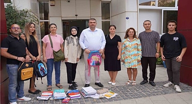 Atıkları getirdiler, kırtasiye malzemelerini götürdüler