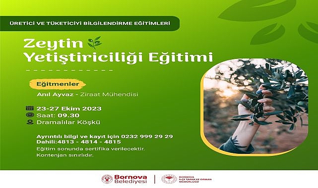 Bornova Belediyesi zeytinci yetiştiriyor