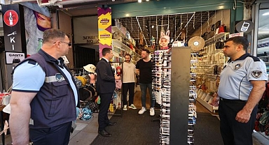 Konak’ta kaldırım işgaline denetim başladı