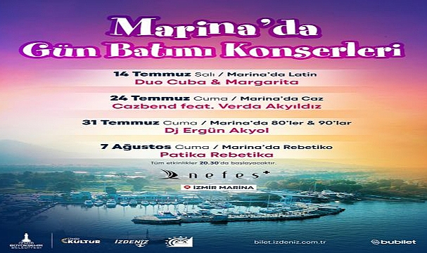 İzmir Marina'da yaz akşamları müzikle buluşuyor