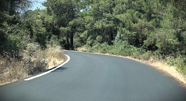 Pamucak yolu baştan sona yenilendi